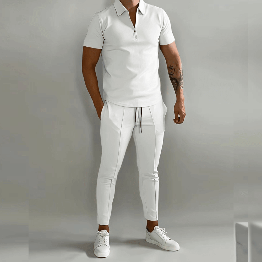 Elegant Poloshirt Sæt | Mænds Casual Outfit 5