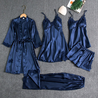 Elegant Pyjamassæt | Fem Delt Nattøjssæt 0