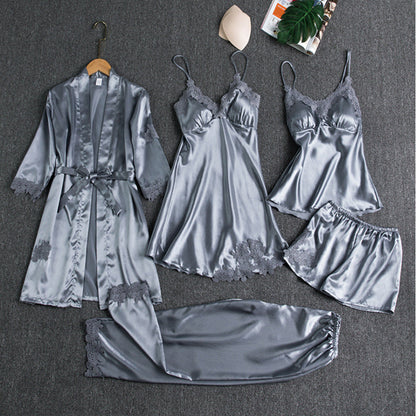 Elegant Pyjamassæt | Fem Delt Nattøjssæt 4