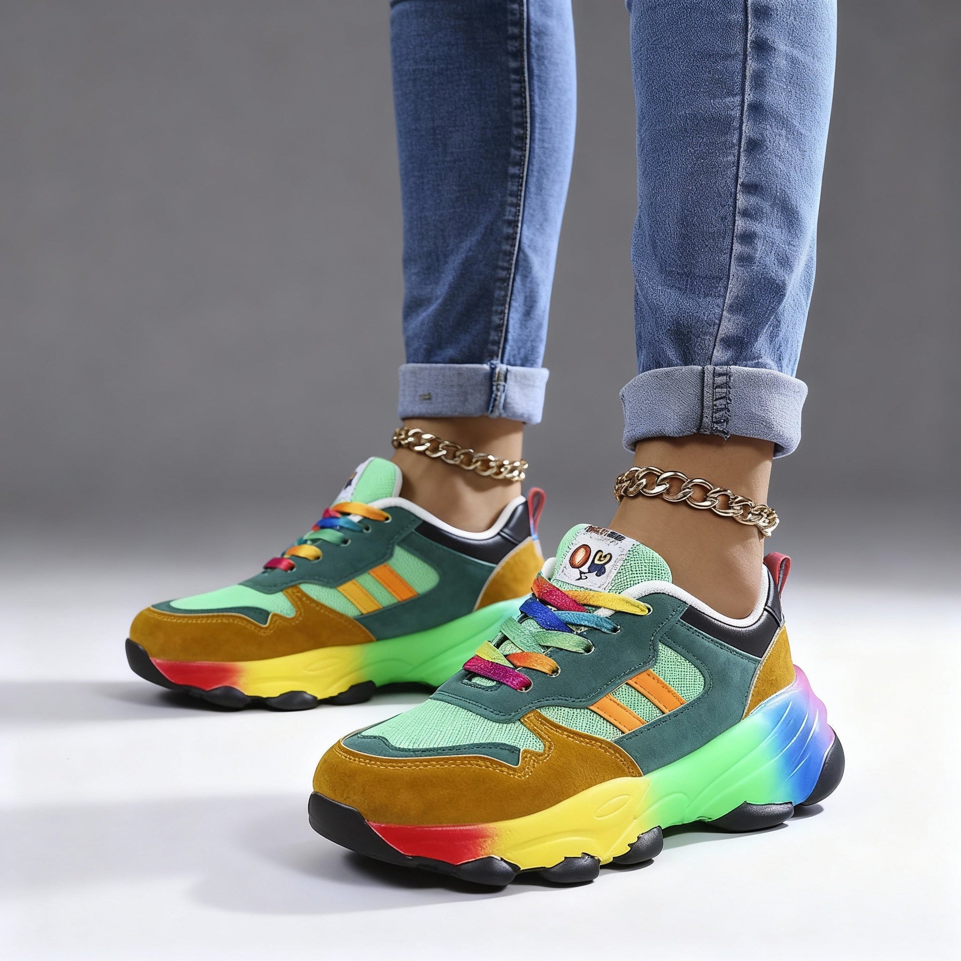 Flerfarvede Sneakers til Kvinder | Komfortable Sko 6