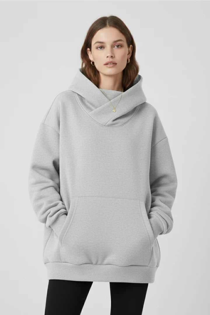 Gabriella | Women's High Neck Wide Hood Hoodie 5