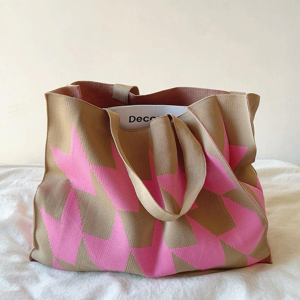 Geometric Pattern Tote Bag | Spacious Shopper Bag for Women 0