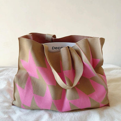 Geometric Pattern Tote Bag | Spacious Shopper Bag for Women 1