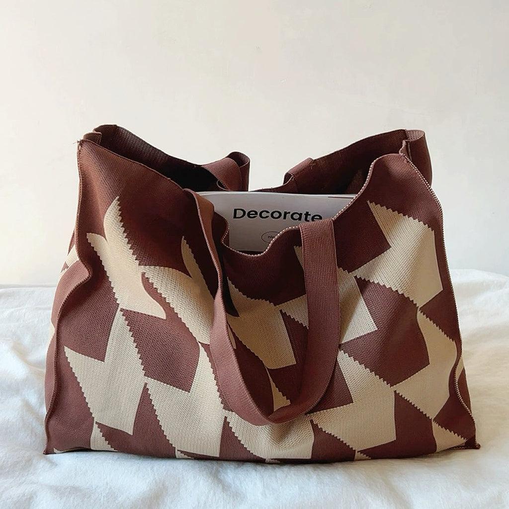 Geometric Pattern Tote Bag | Spacious Shopper Bag for Women 3