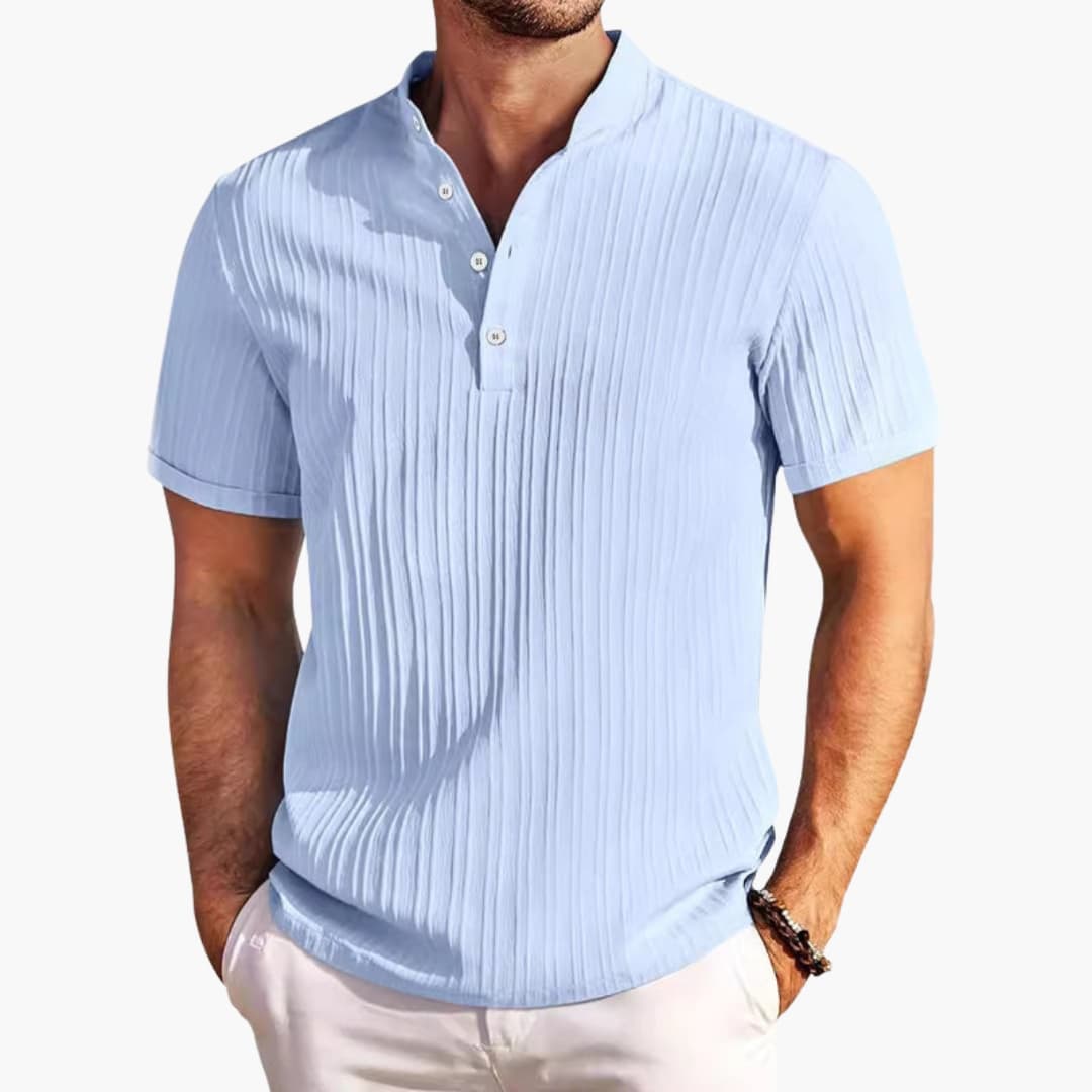 Henley T-shirt til mænd | Casual Poloshirt 1