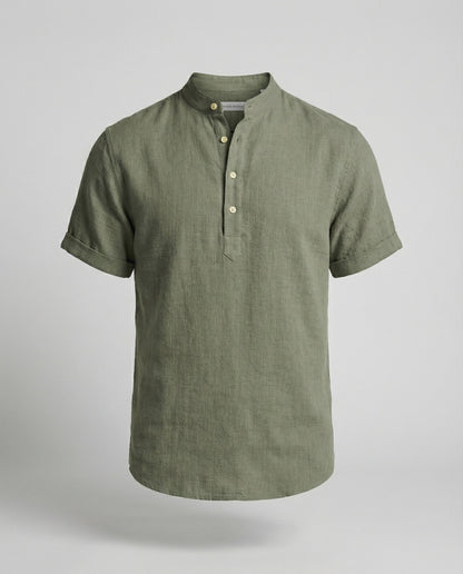 Herre Poloshirt V-hals | Kortærmet Casual Top 0