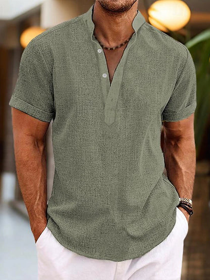 Herre V-hals Poloshirt | Klassisk Poloshirt til Mænd 7