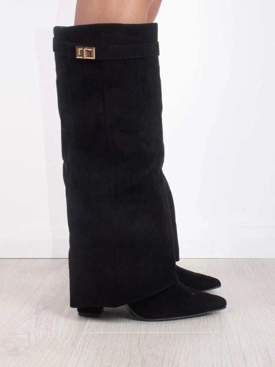 High Leather Knee High Boots | Women's Regular Fit Footwear 1