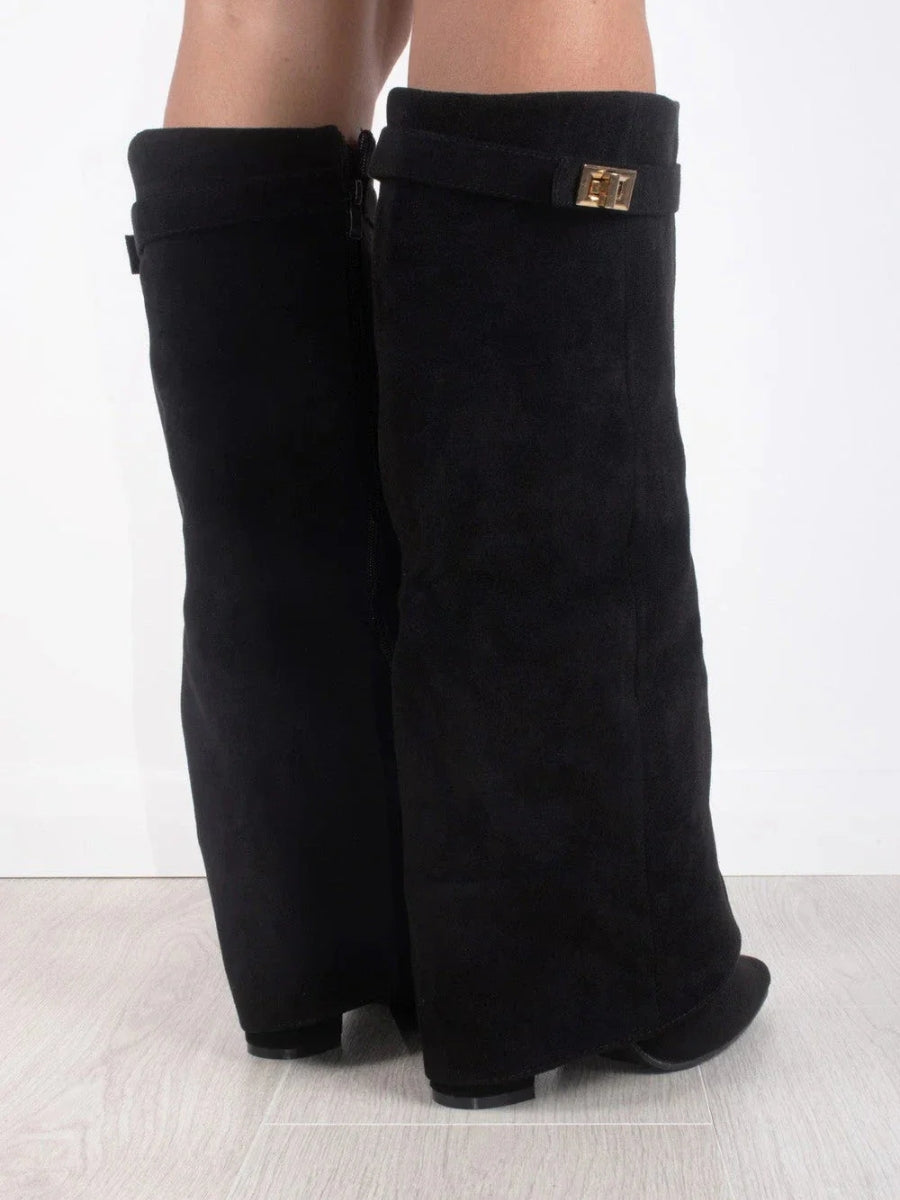 High Leather Knee High Boots | Women's Regular Fit Footwear 2