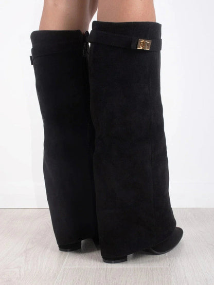 High Leather Knee High Boots | Women's Regular Fit Footwear 2