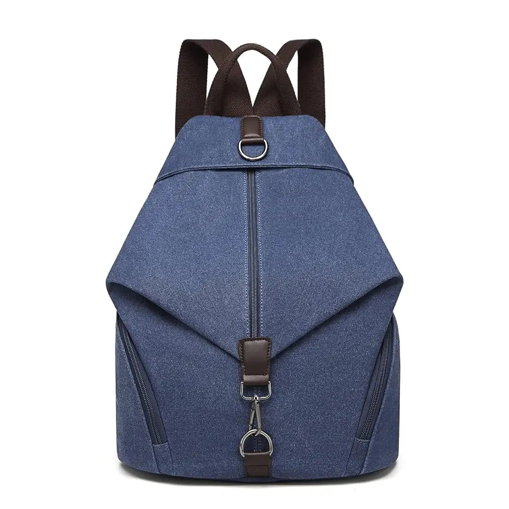 KONO Vintage Lærredsrygsæk til Kvinder | Stor Daypack Skuldertaske 7