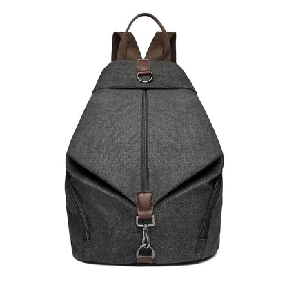 KONO Vintage Lærredsrygsæk til Kvinder | Stor Daypack Skuldertaske 8