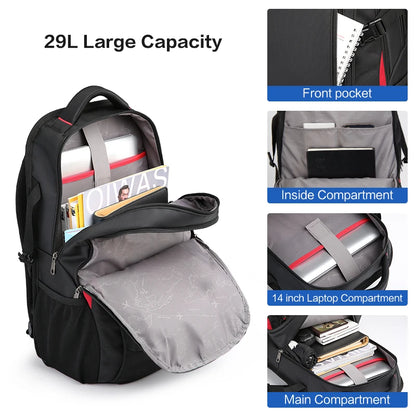 Laptop Rygsæk 15,6 Vandtæt Nylon 29L Casual Skuldertaske 1