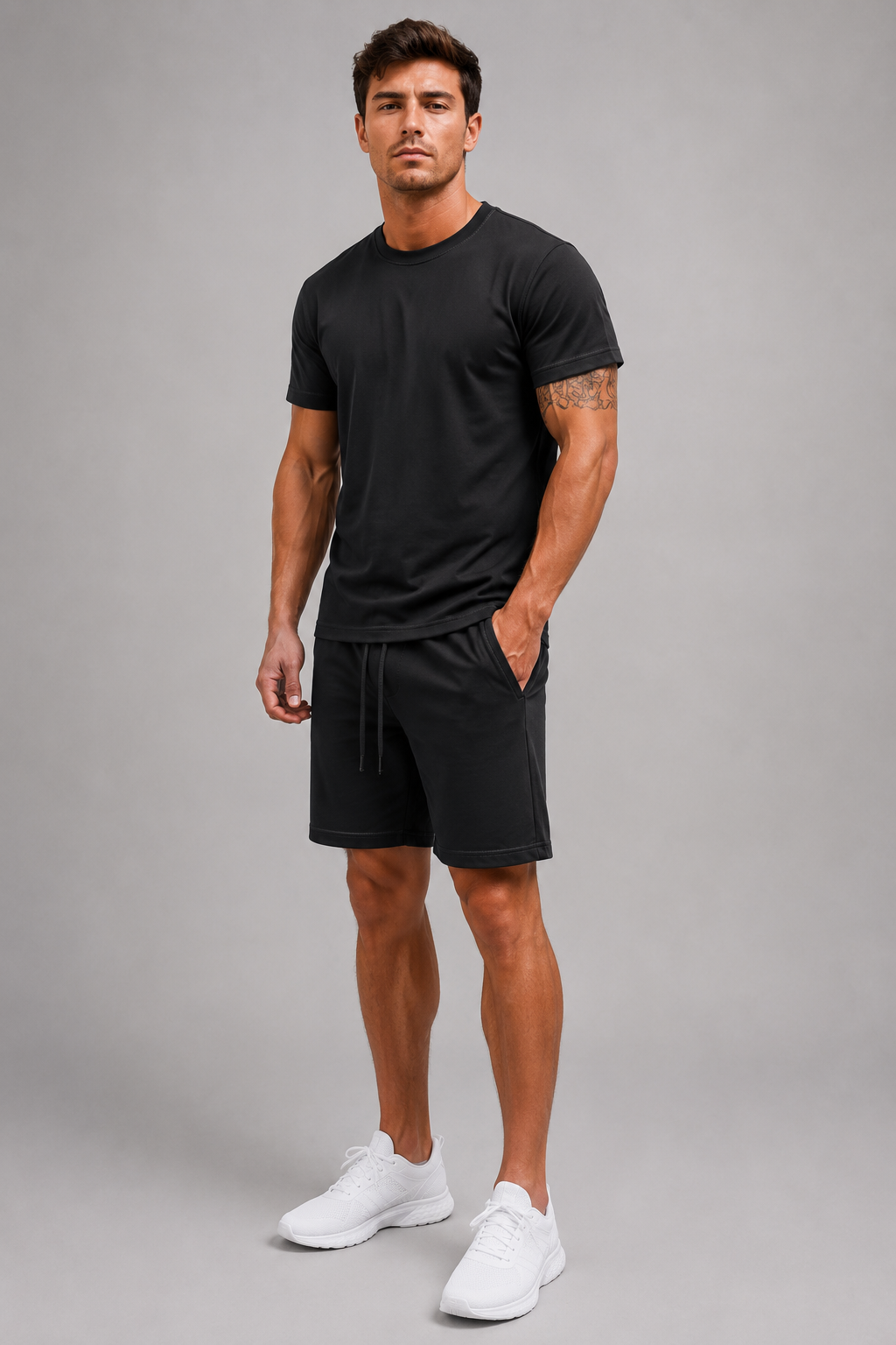 Let T-shirt og Shorts Sæt | Sommer Outfit til Mænd 1