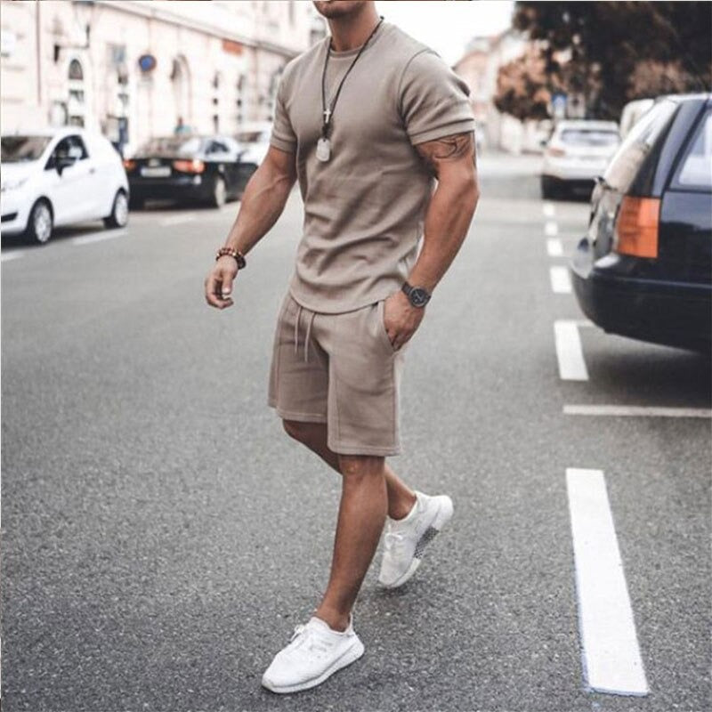 Let T-shirt og Shorts Sæt | Sommer Outfit til Mænd 2