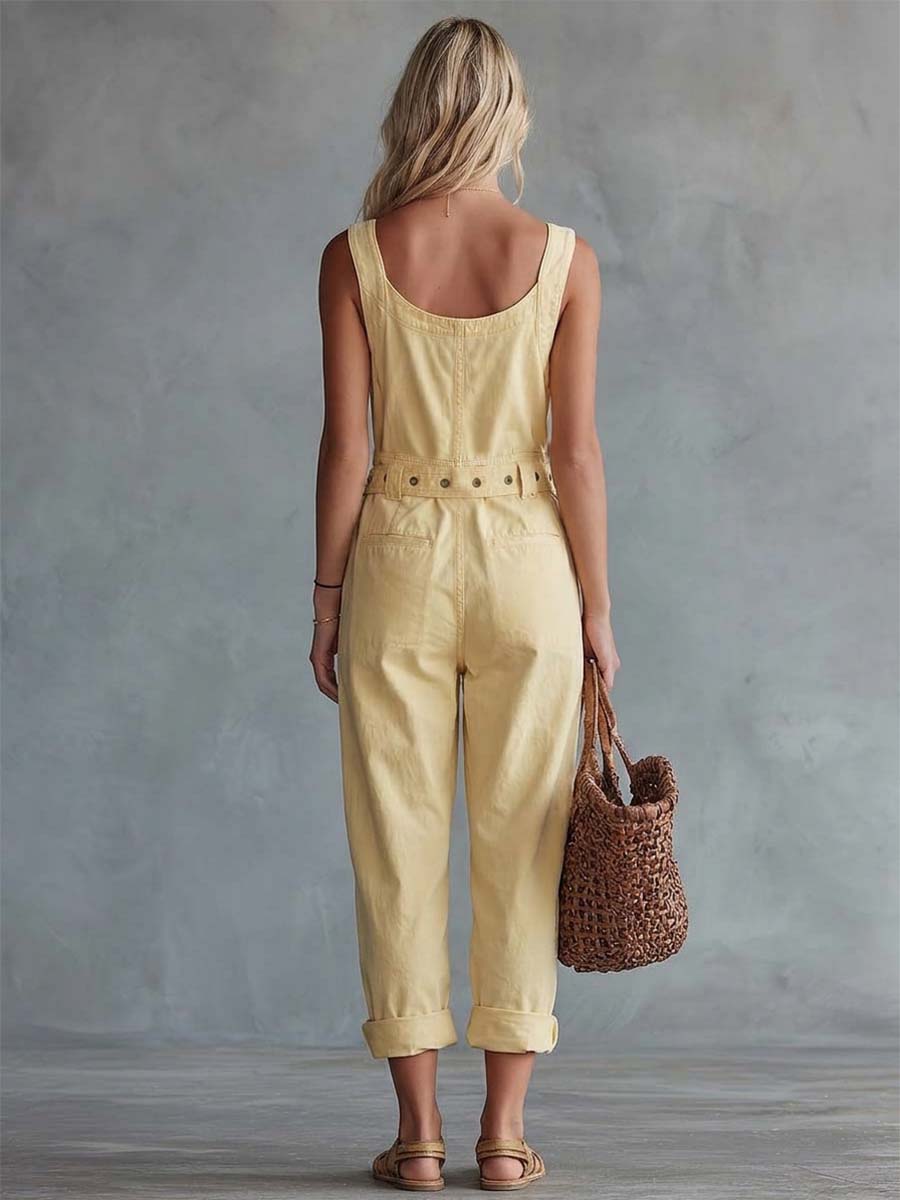 Lysegul Denim Jumpsuit | Casual Overalls til Kvinder 4