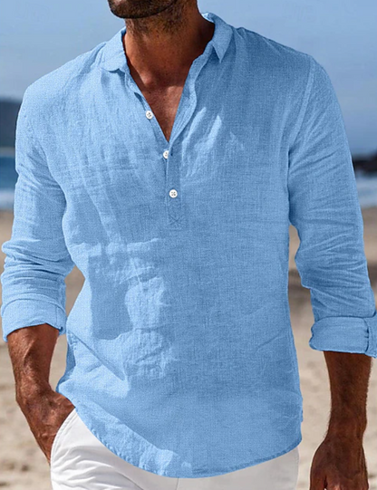 Maxwell Men's Lightweight Long Sleeve Shirt | Casual Summer Shirt 3