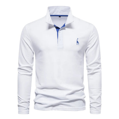 Men's Button Neck Polo Shirt | Casual Fit Cotton Blend 1