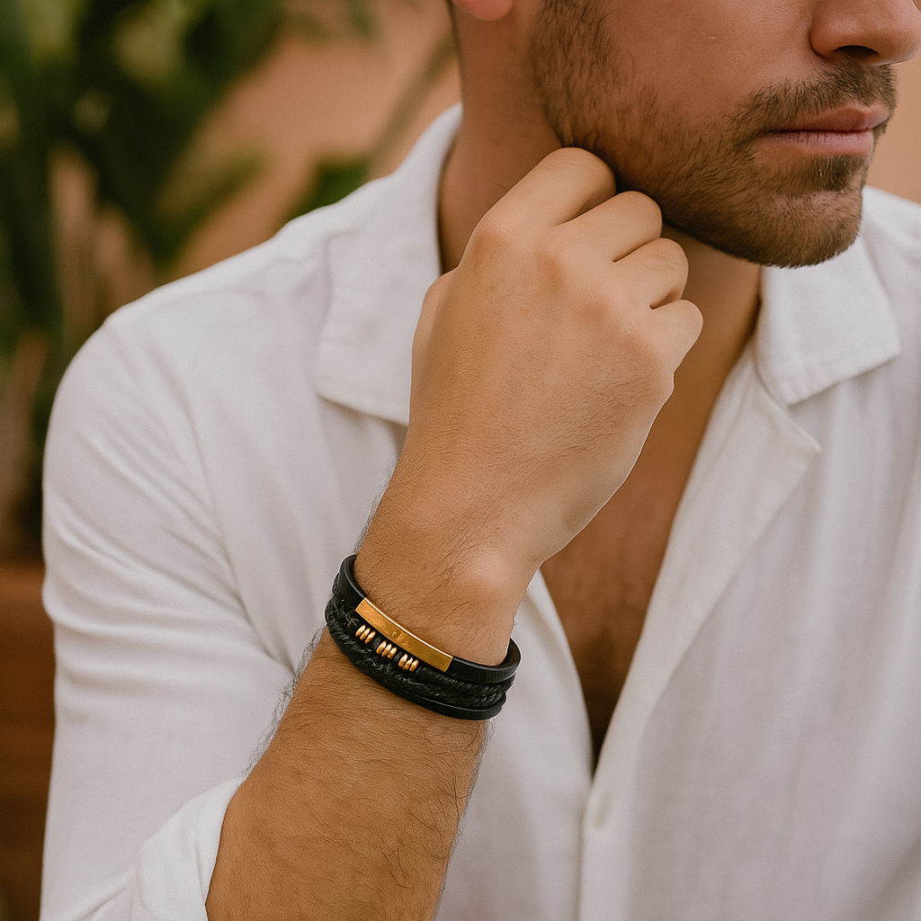 Men's Leather Bracelet | Casual and Formal Accessory 1