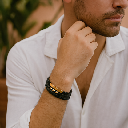 Men's Leather Bracelet | Casual and Formal Accessory 1