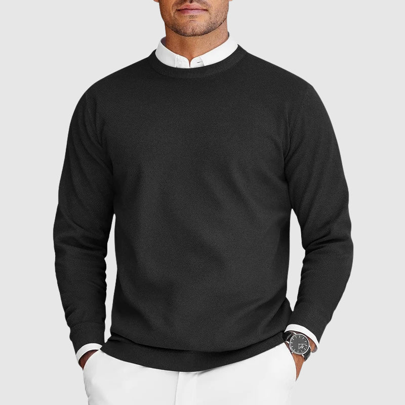 Men's Lightweight Knit Crew Neck Sweater | Casual Fashion Top 0