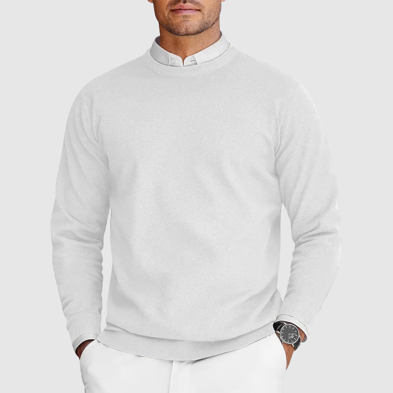 Men's Lightweight Knit Crew Neck Sweater | Casual Fashion Top 1