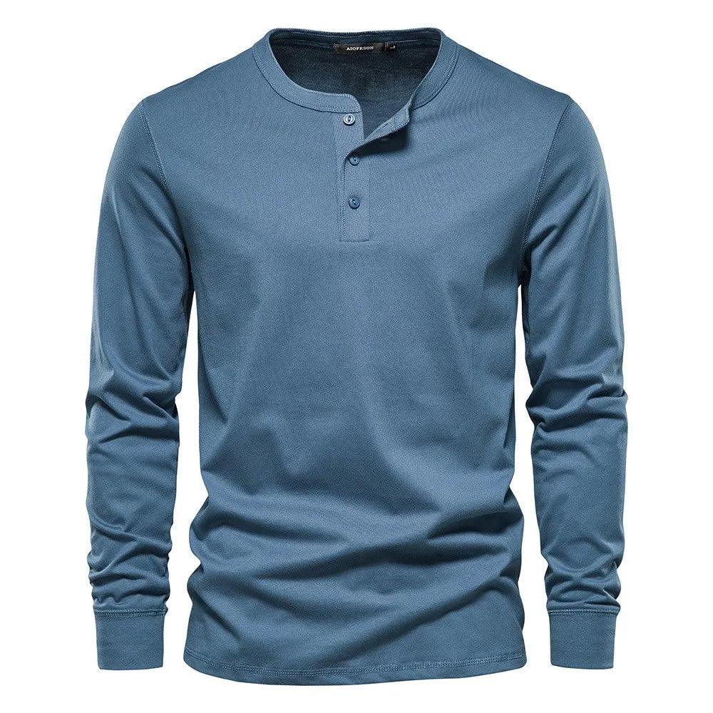 Men's Long Sleeve Button-Up Shirt | Casual Fit Cotton 1