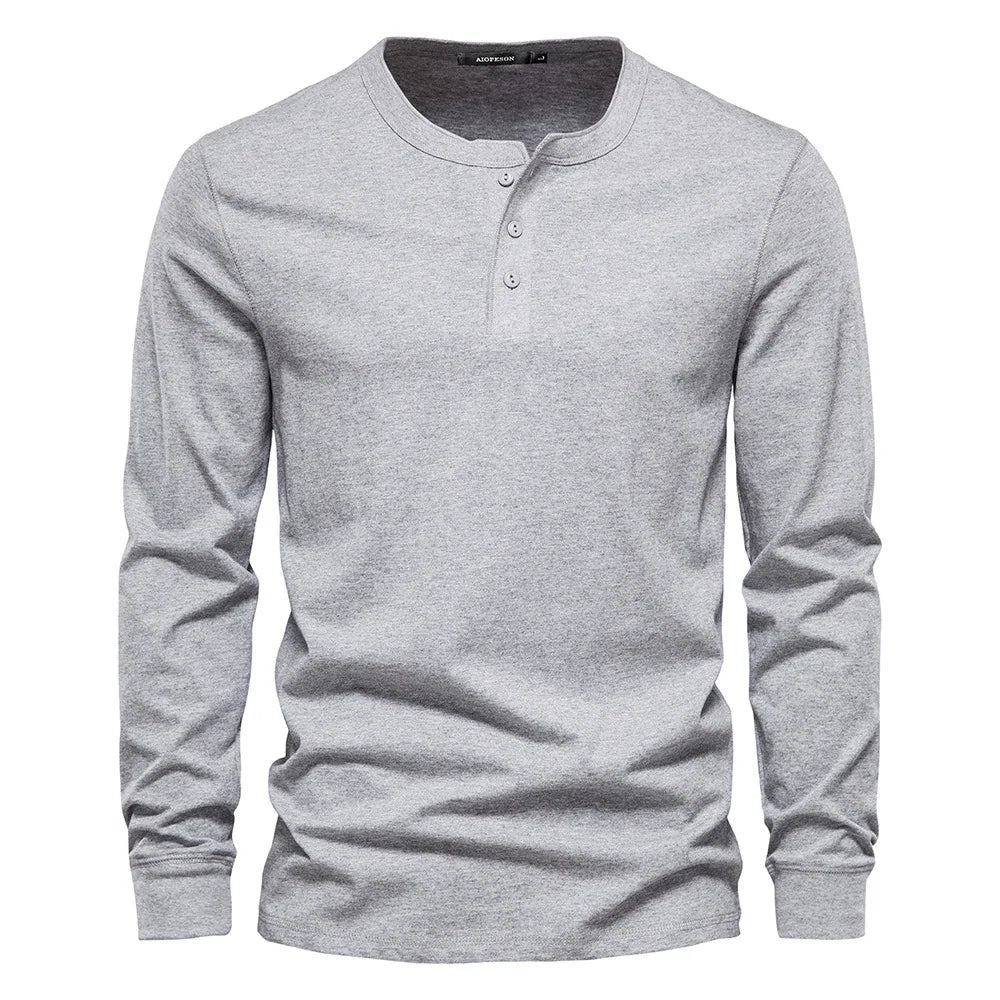 Men's Long Sleeve Button-Up Shirt | Casual Fit Cotton 2