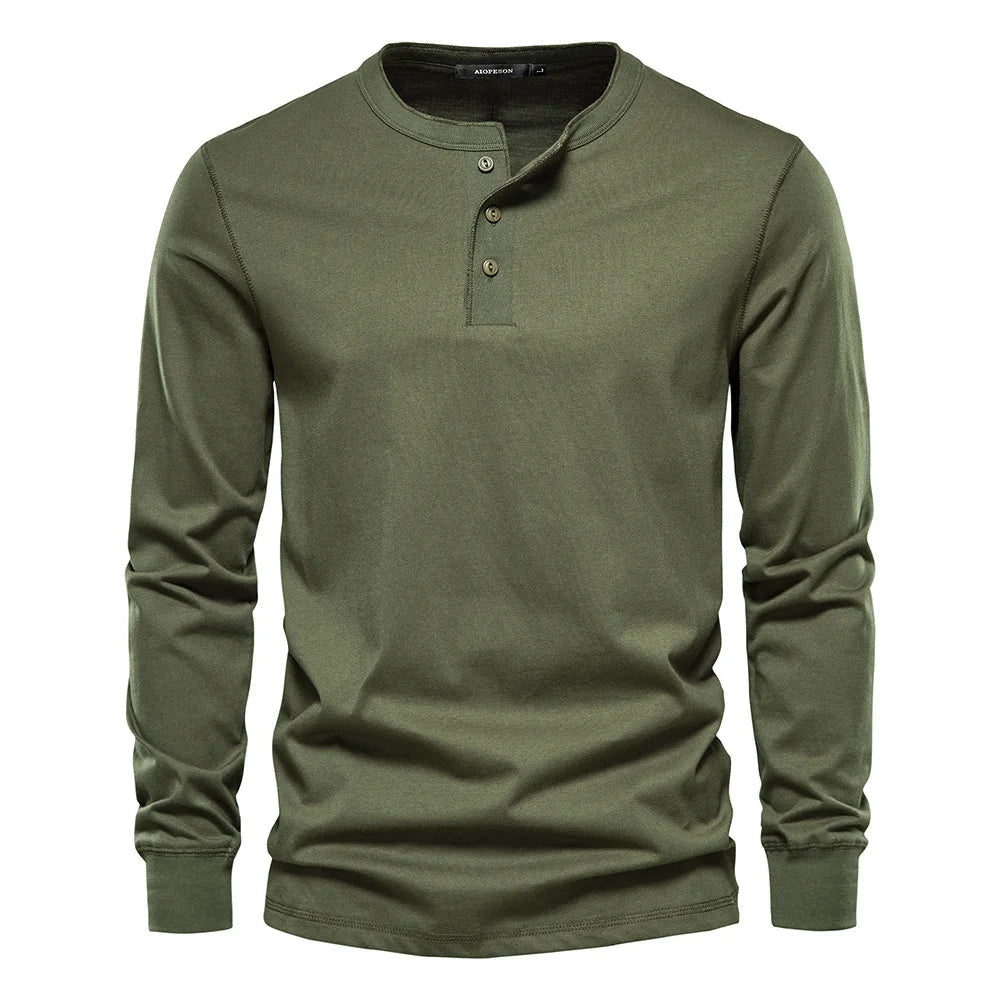 Men's Long Sleeve Button-Up Shirt | Casual Fit Cotton 3