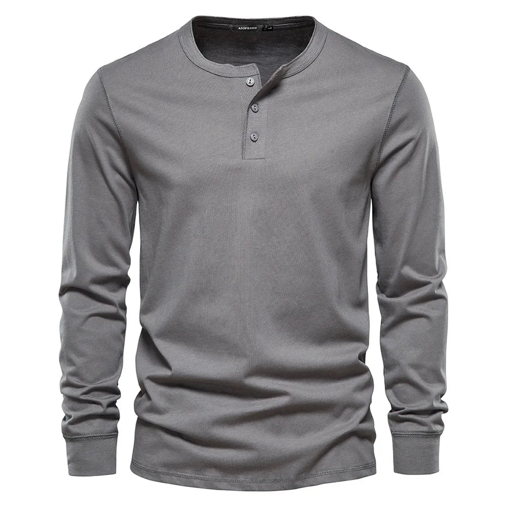 Men's Long Sleeve Button-Up Shirt | Casual Fit Cotton 6