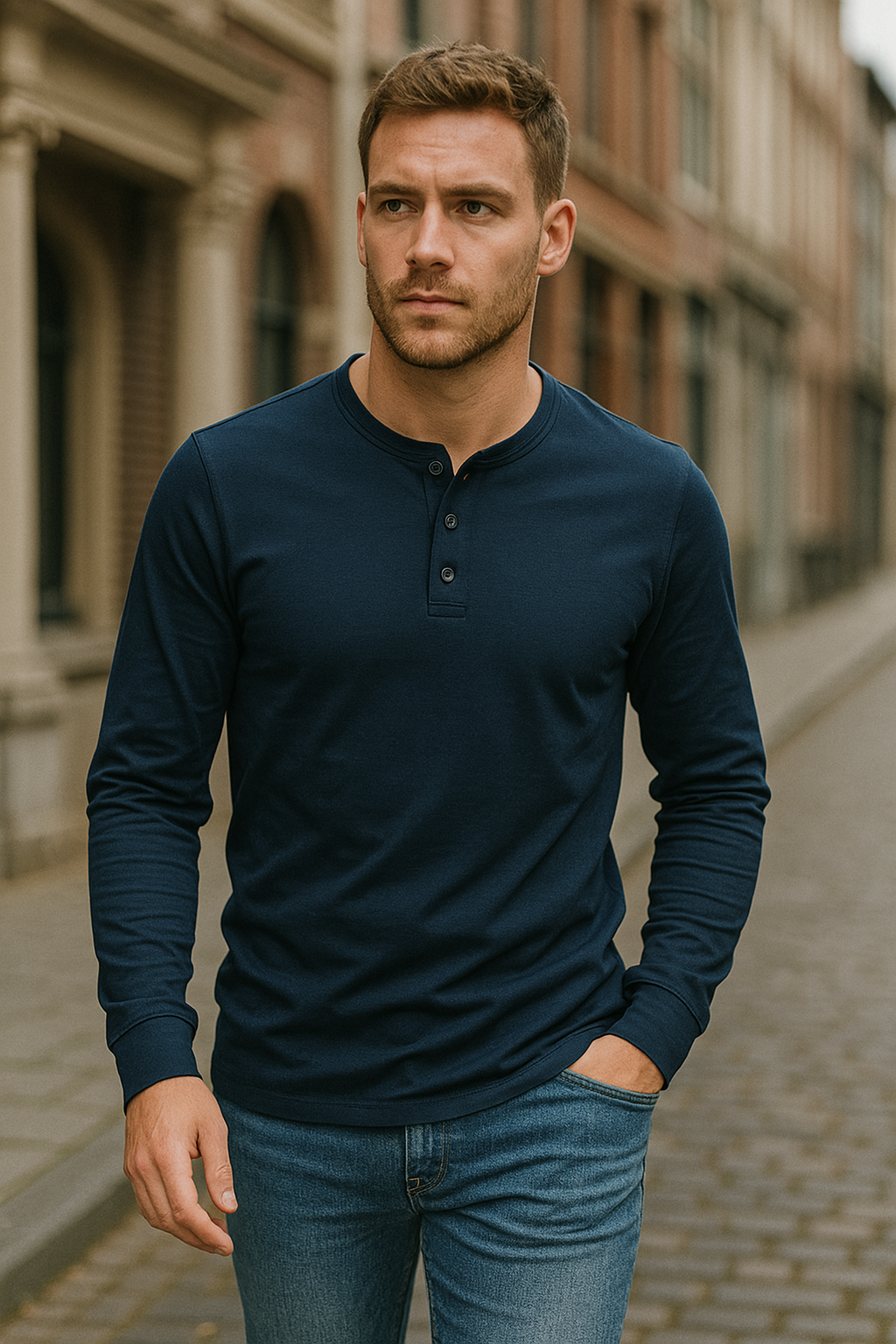 Men's Long Sleeve Button-Up Shirt | Casual Fit Cotton 8