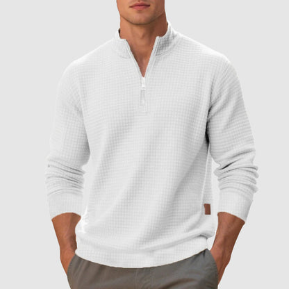 Men's Quarter-Zip Mock Neck Sweatshirt | Textured Finish 2