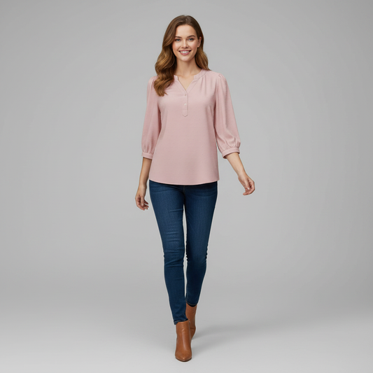 Patchwork Damebluse | Silkeblød og Åndbar Bluse