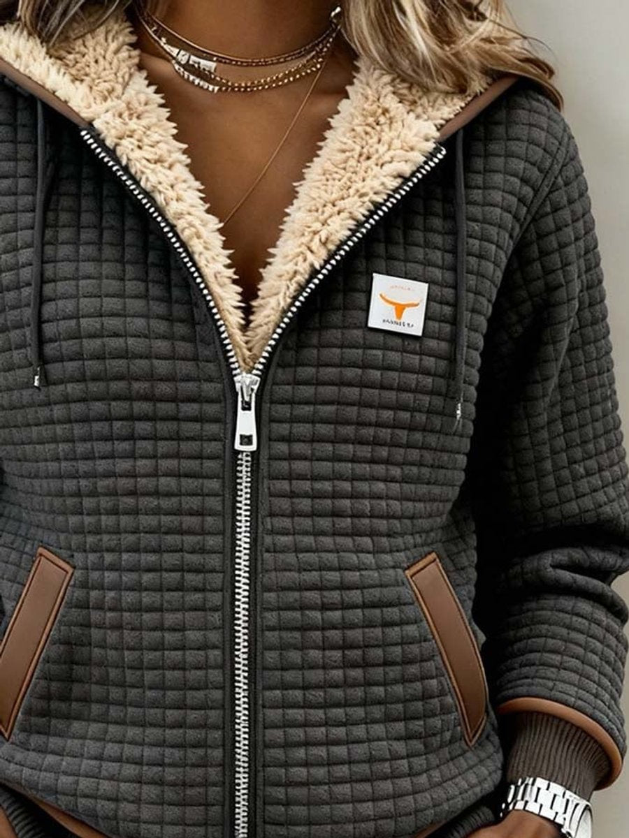 Penelope | Women's Quilted Sherpa-Lined Hooded Jacket 1