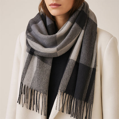Plaid Knit Scarf | Women's Cashmere-Like Fashion Accessory 4
