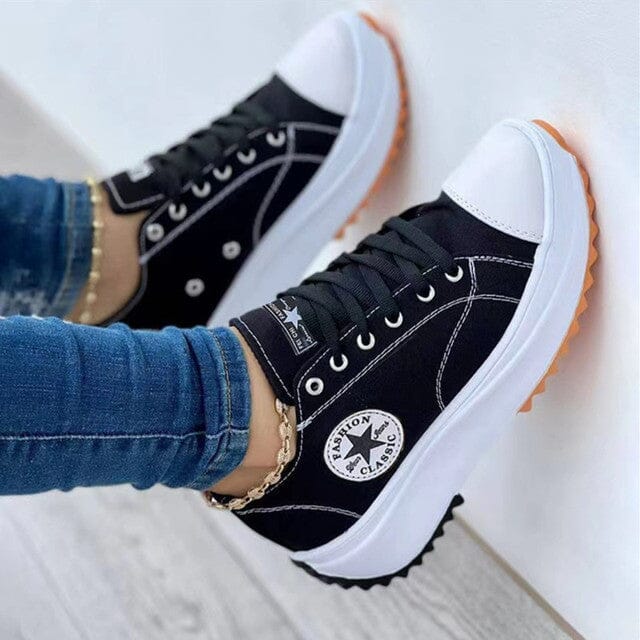 Platform Sneakers Damer | Trendy Fritidssko med Tyk Sål 2