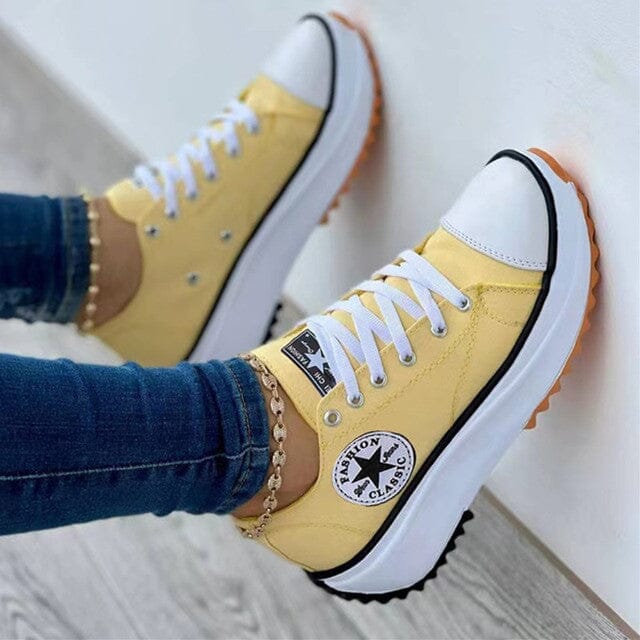 Platform Sneakers Damer | Trendy Fritidssko med Tyk Sål 3
