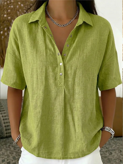 Quinley | Skjortebluse Dame med Button-Up Krave 4