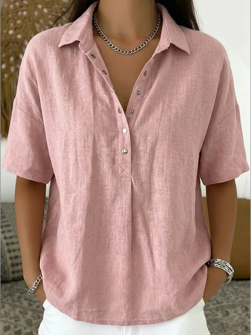 Quinley | Skjortebluse Dame med Button-Up Krave 5