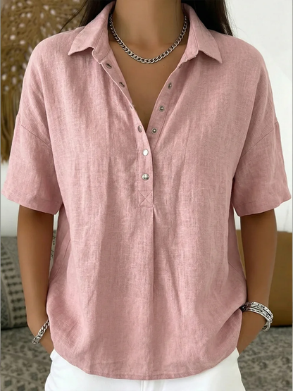 Quinley | Skjortebluse Dame med Button-Up Krave 5