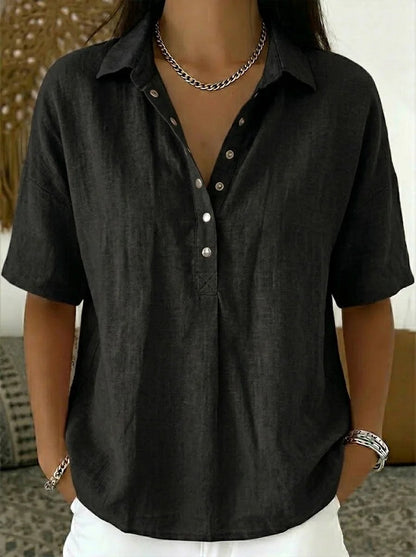 Quinley | Skjortebluse Dame med Button-Up Krave 6