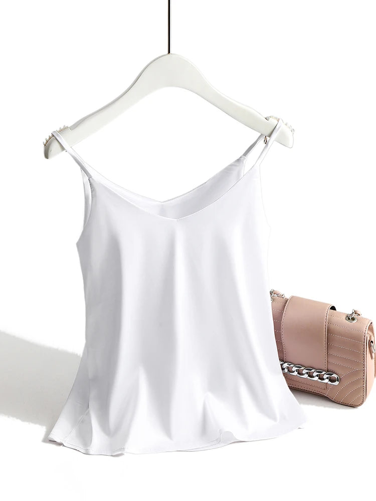 Satin Spaghetti Remtop | Elegant Cami-Top til Damer 0
