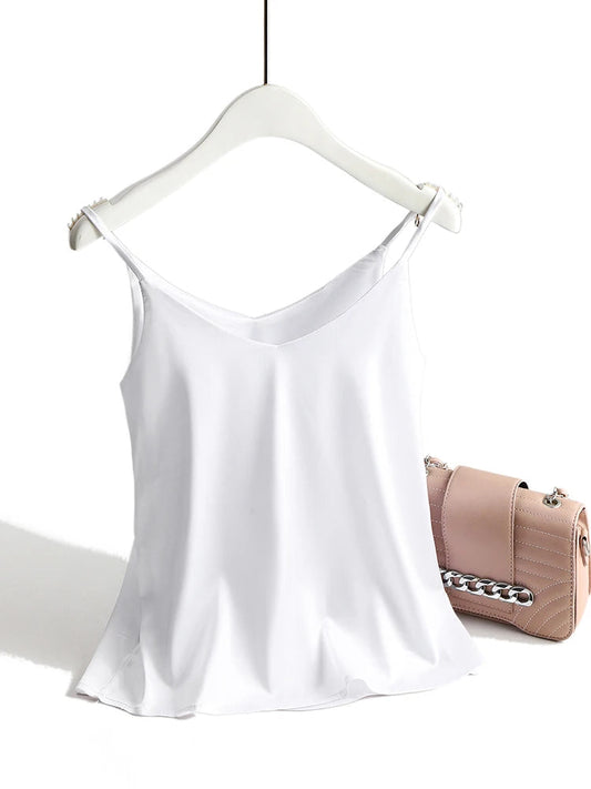 Satin Spaghetti Remtop | Elegant Cami-Top til Damer 0