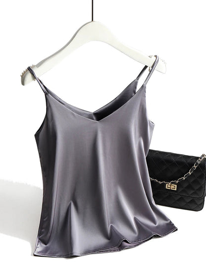 Satin Spaghetti Remtop | Elegant Cami-Top til Damer 12