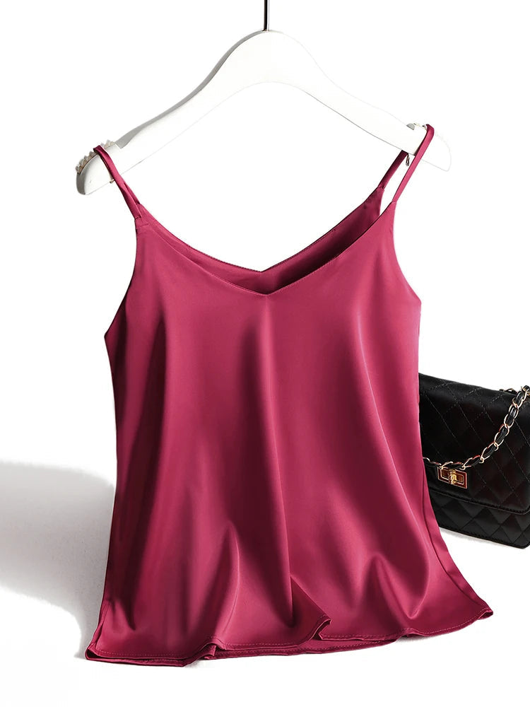 Satin Spaghetti Remtop | Elegant Cami-Top til Damer 6