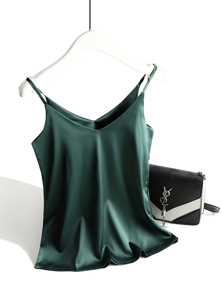 Satin Spaghetti Remtop | Elegant Cami-Top til Damer 7
