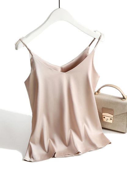 Satin Spaghetti Remtop | Elegant Cami-Top til Damer 8