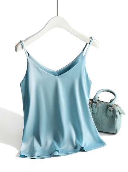 Satin Spaghetti Remtop | Elegant Cami-Top til Damer 9