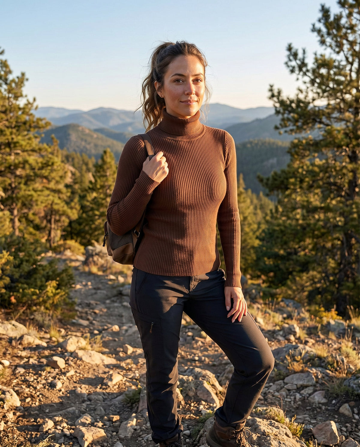 Scarlett | Women's Ribbed Turtleneck Lightweight Knit Sweater 1