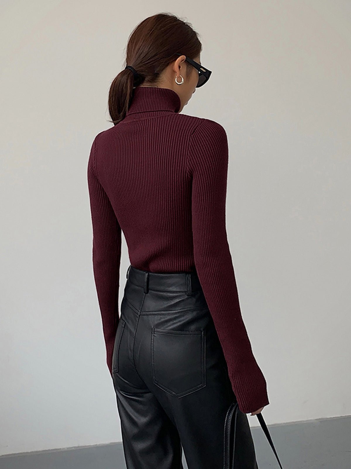 Scarlett | Women's Ribbed Turtleneck Lightweight Knit Sweater 5